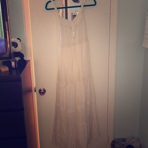 Long white dress, casual